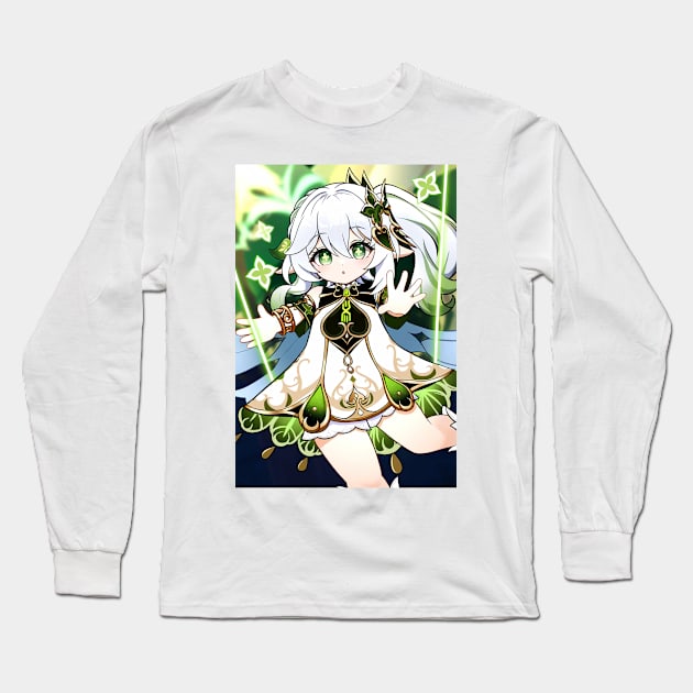 Genshin Impact Nahida Long Sleeve T-Shirt by Tazlo